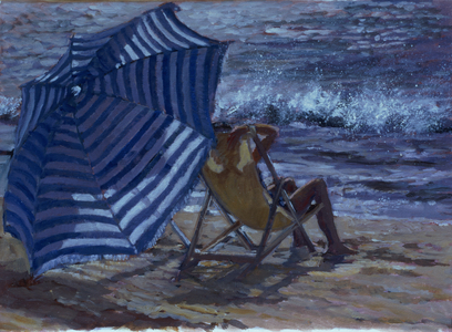 The Parasol (oil on canvas)