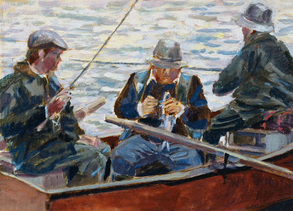 The Fishing Trip (oil on canvas)