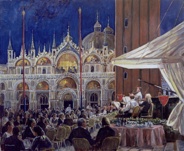 Florian, Piazza di San Marco (oil on canvas)