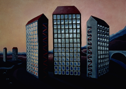 Scottish Towers, 1984 (acrylic)