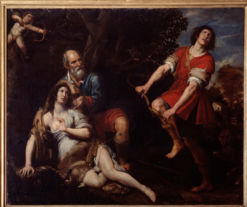 Sylvio and Dorinda, from The Fidele Shepherd by Giovanni Battista Guarini (oil on canvas, 17th century)