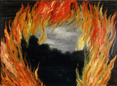 The Burning Landscape, 1928 (oil on canvas)