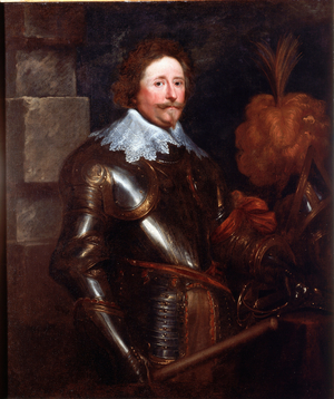 Portrait of Frederic Henri de Nassau Prince of Orange (1584-1647) Captain and Admiral General of the United Provinces Painting by Antonie Van Dyck (1599-1641) 1628-1629 Sun. 121x103 cm Genes, Galleria di Palazzo Rosso