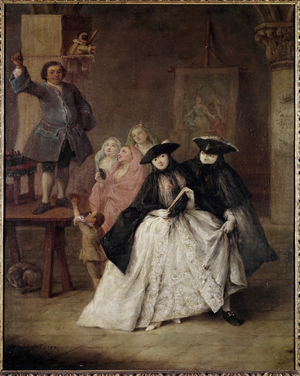The charlatan (Il ciarlatano) - Painting by Pietro Longhi (1702-1785), oil on canvas, 62x50 cm, 1757. Venezia, Fondazione Querini Stampalia