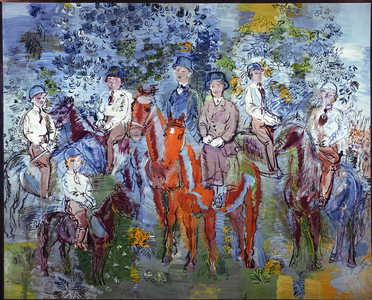 The Horsemen in the Woods, or The Kessler Family on Horseback, 1931-32 (gouache on paper)