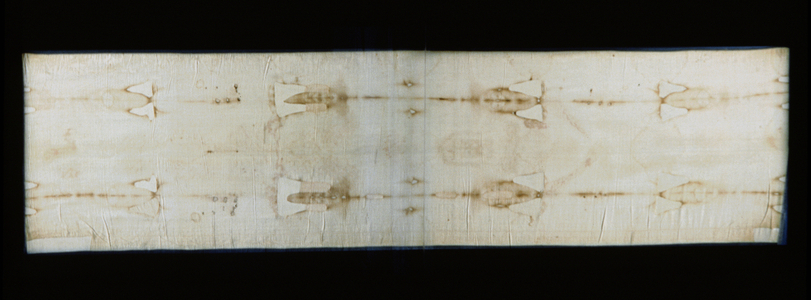 The holy shroud of Turin or shroud or sacra sindone (photo)