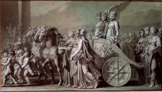 The Triumph of Consul Napoleon Bonaparte (1769-1821) Drawing by Pierre Paul Prud'hon (1758-1823), 19th century. Black stone, white flaps. Chantilly, Conde Museum