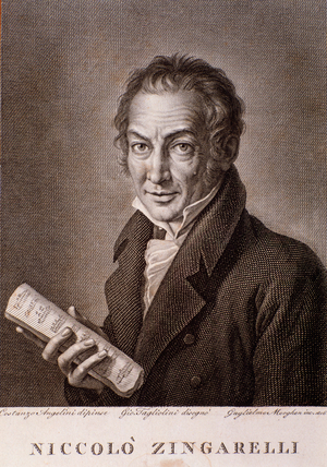 Portrait of Nicola Antonio Zingarelli (engraving, 19th century)