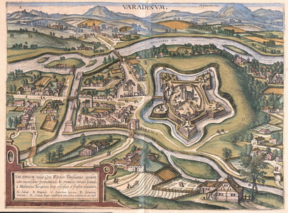 Oradea (or Oradea Mare), Romania (engraving, 1572-1617)