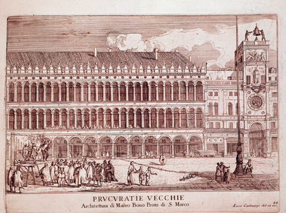View of the Procuracy Vecchie on St. Mark's Square in Venice Engraving of 1703 Venice, Museo Correr
