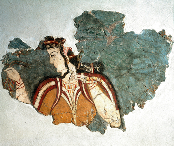 The Lady of Mycenae : a courtesan from a private home of the acropolis. 13th century BC. (fresco)