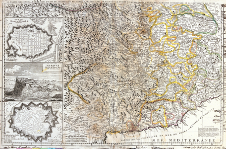 Map of the South territories of the duke of Savoy, in Italy (Engraving, 1717)