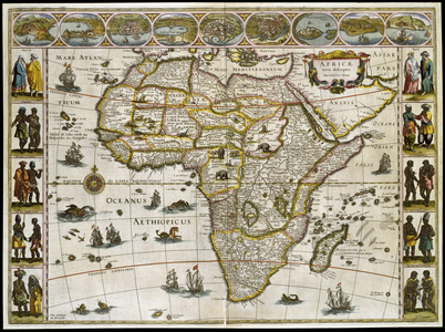 Map of Africa. (engraving, 1638)