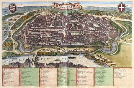 Gravure Sur Cuivre Colorée Originale De Würzburg (1572) – Braun & Hogenberg – Encadrée – Occasion
