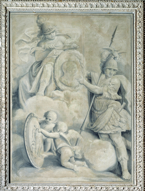 Allegory of Mars showing to Minerva effigie of emperor Napoleon I (painting, c.1820-1826)