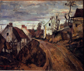 Village road, Auvers. (Oil On canvas, 1872-1873)
