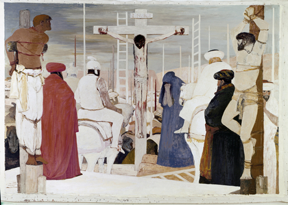 Crucifixion (oil on canvas, 1975)