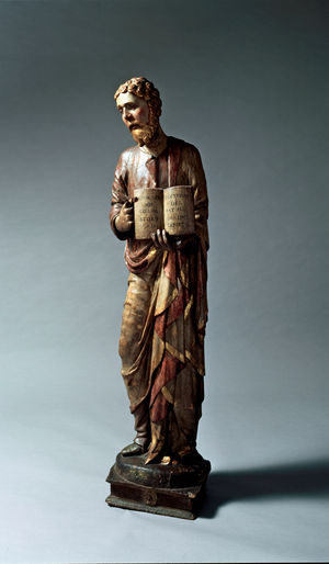 Representation of an unidentified saint. Polychrome wood sculpture, 15th century