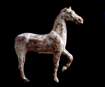 Horse in the step (Terracotta sculpture, 3rd century BC)