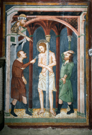 The flogging. 14th century (Fresco)