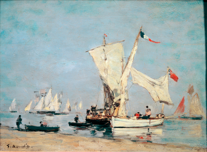 Sailing Boats, c, 1869 (Oil on wood)