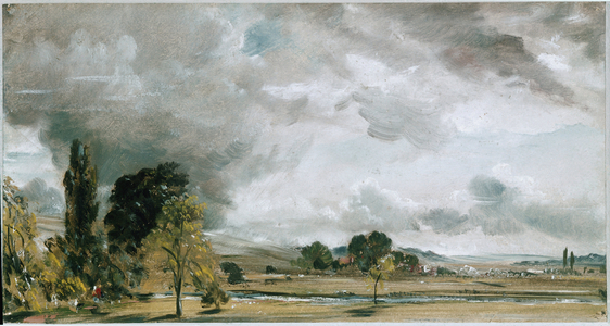 A View at Salisbury, from the Library of Archdeacon Fisher's House, 1829 (oil on canvas)