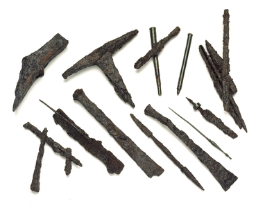 Part of funerary furnishings of the so-called Goldsmith's tomb ,
