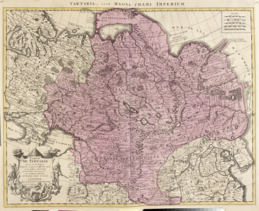 Map of Tartaria (Central Asia, Siberia, Turkestan, Mongolia and Manchuria) (etching, 1730)