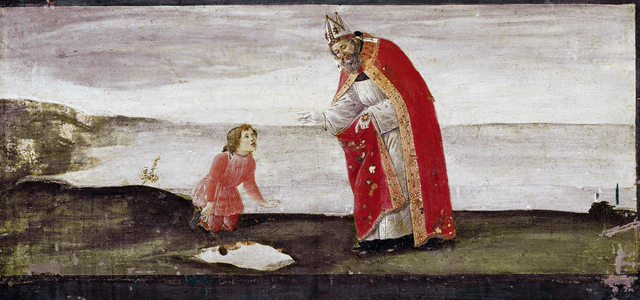 Vision of St Augustine, detail of St Barnaba altarpiece, 1487 (tempera on wood)