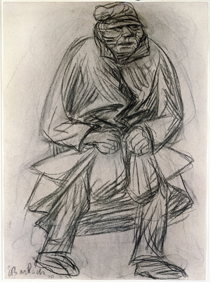 Figure of a beggar. 19th-20th century (Drawing)
