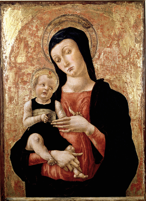 Virgin with child Painting by Bartolomeo Vivarini (ca. 1432-after 1491) 15th century Venice museum Correr