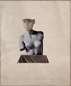 Pastiche with representation of the Dadaist artist, 1920 (collage)