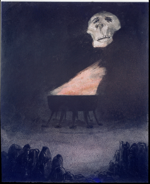 As the day runs away (oil on canvas, 20th century)