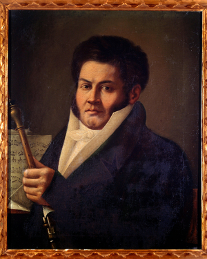 Portrait of Baldassare Centroni, Italian oboist (painting, 19th century)