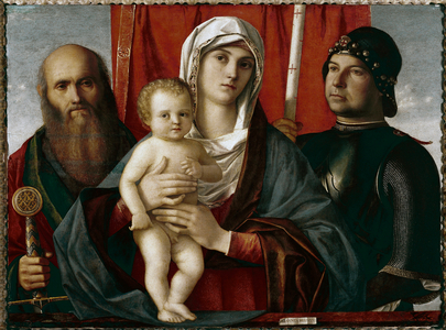 Virgin with child between st Paul and st George (tempera on wood, 1490-1500)