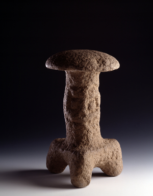 Tripod fungus (stone sculpture)