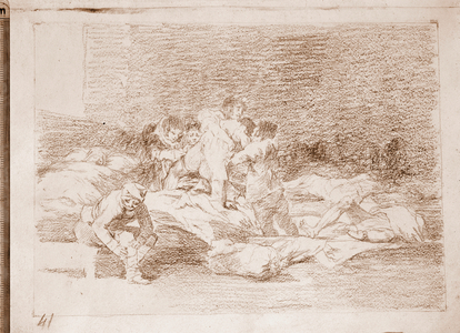 The Disasters of War : And they too (preparatory drawing, 1810-1820)