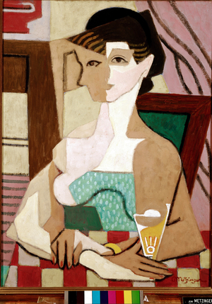 Woman in front and profile Painting by Jean Metzinger (1883-1956) 1917 Paris, national museum of modern art