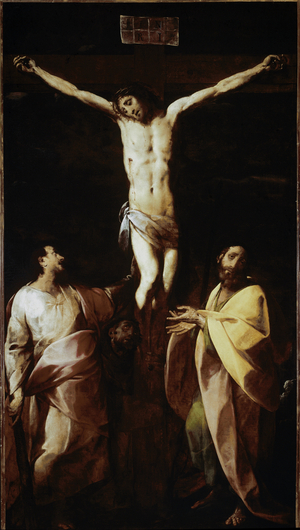 Crucifixion with st James, st Philip and st Francis (oil on canvas, 1628)