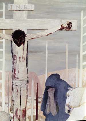 Crucifixion, detail (oil on canvas, 1975)