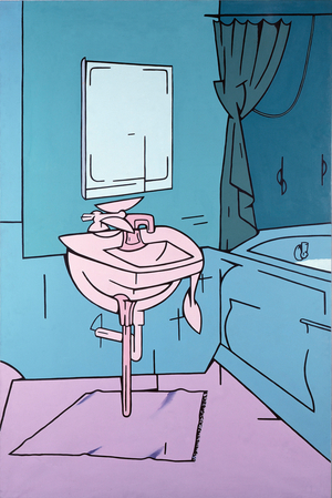 Project for a hotel room, 1967 (Acrylic on canvas)