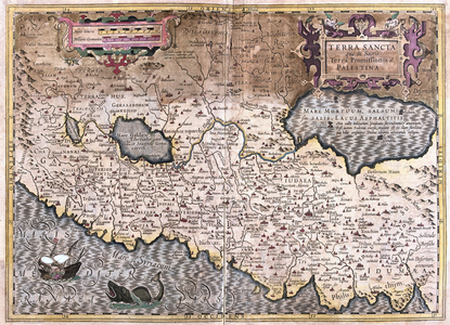Holy Land  and Palestina (engraving, 1596)