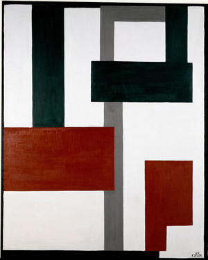 Wall composition (oil on canvas, 1923)