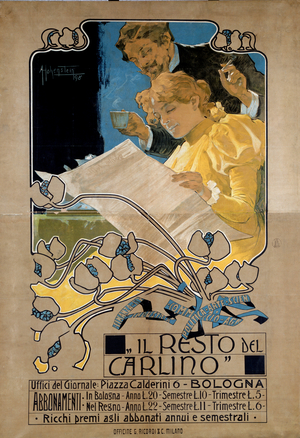 Advertising poster for “Il resto del Carlino”, 1898