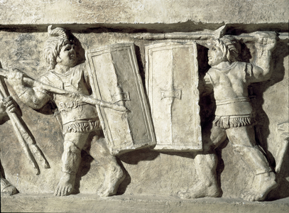 A battle of gladiators. 1st century (low relief)