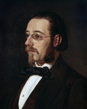 Portrait of Bedrick Smetana (oil on canvas, 19th century)