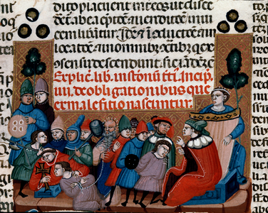 Execution of a conviction, 1350 (miniature)
