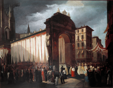 Entry of the new archbishop of Milan on December 5th 1847 (painting, 1847)