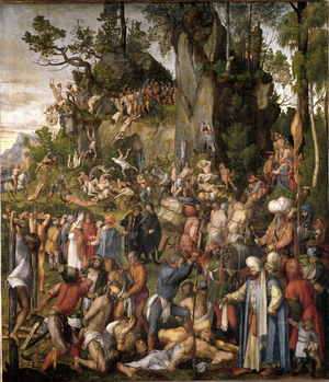 Martyrdom of the Ten Thousand Christians(Oil on canvas, transferred from wood panel, 1508)