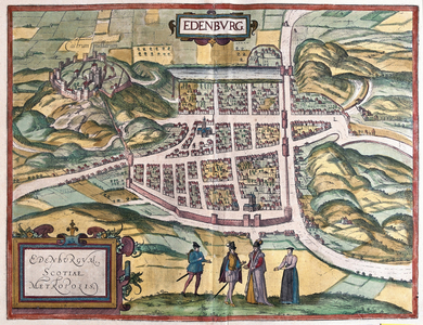Edinburgh,  Scotland (engraving, 1572-1617)
